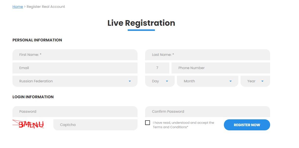 sign up form sterling specialist